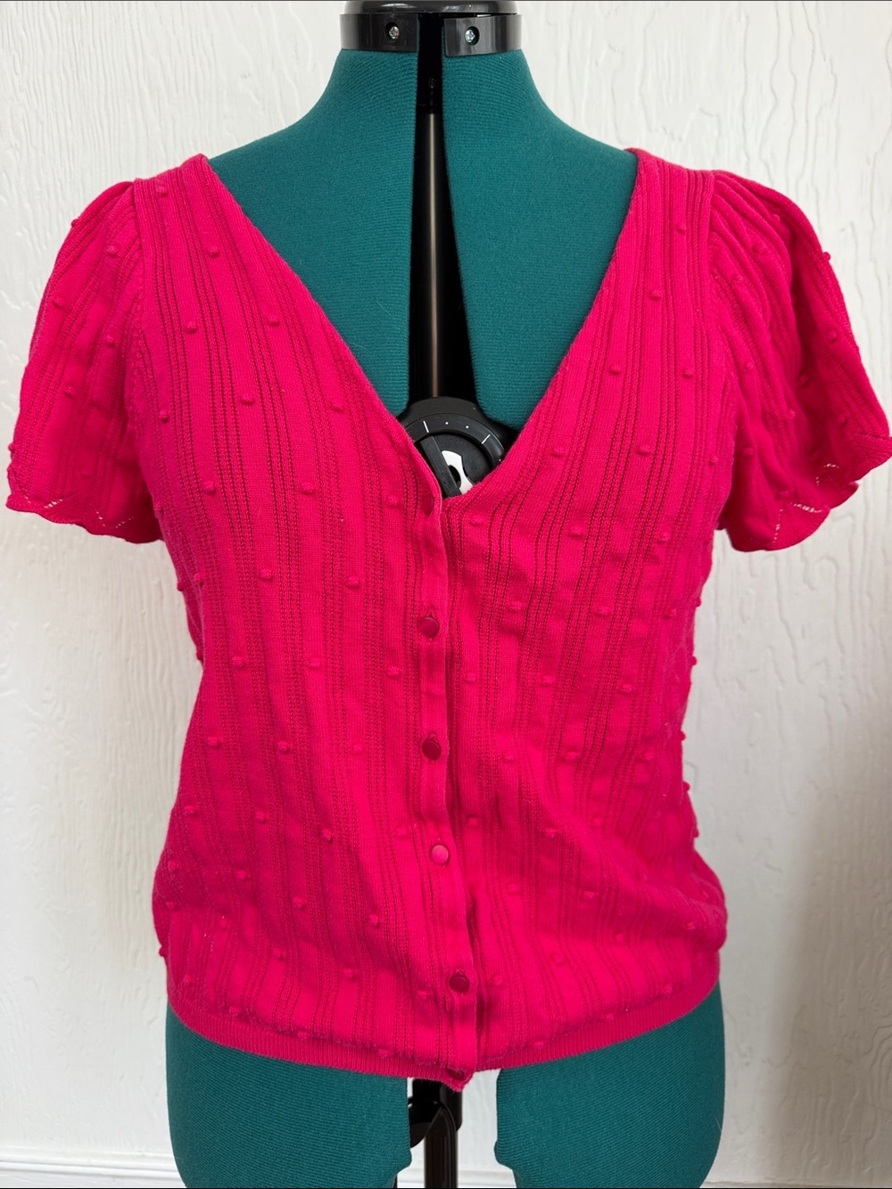 Sezane Size Medium 100% cotton Justine Cardigan Pink Short-Sleeve top